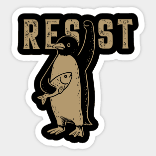 Resist-Penguin Sticker